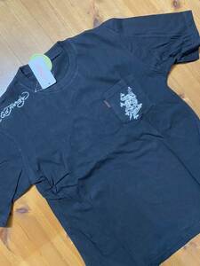 ★ ED HARDY エド　ハーディー　半袖プリントTシャツ　黒　L 新品　2726 ダガー