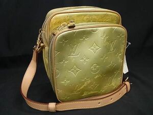 1円 LOUIS VUITTON ルイヴィトン M91036 モノグラムヴェルニ ウースター クロスボディ ワンショルダーバッグ グリ イエロー系 FG0660