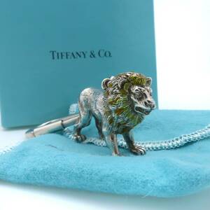 極希少 Tiffany&Co. ヴィンテージ ティファニー ライオン キーリング シルバー LION キーホルダー チャーム 百獣の王 コレクション WW39