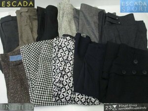 1649 ブランド パンツ スカート まとめて/エスカーダ ESCADA アンタイトル UNTITLED 23区 他 レディース スラックス 膝丈 36 42 44サイズ