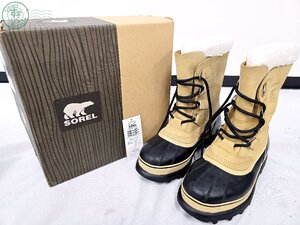 BA0604621　☆ SOREL CARIBOU ソレル カリブー スノーブーツ ウィンターブーツ キャラメル系 27cm 箱付き メンズ 中古