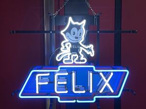 フィリックス Felix ネオン 看板 シボレー ローライダー インパラ アメリカン雑貨 アメキャラ ガレージ ホットロッドUSDM 北米 ベルエア 86