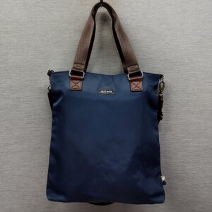 L175 NEWYORKER ニューヨーカー 2WAY ハンド ショルダー バッグ 斜め掛け マグネットホック A4 カジュアル メンズ ネイビー トート BAG