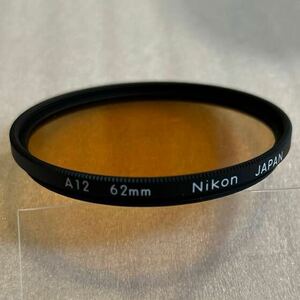 純正 Nikon 62mm A12 レンズフィルター ニコン 一眼レフ? ミラーレス? カバー デジタル一眼? カメラ レンズ lens camera プロテクター