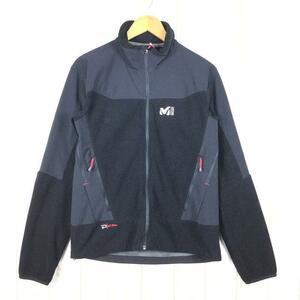 MENs M ミレー ウィンドシールド フリース ジャケット 防風 MILLET ブラック系