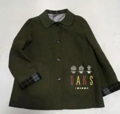 DAKS　ダックス　カシミヤ混　ウールショートコート　カーキ