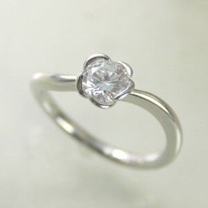 婚約指輪 安い ダイヤモンド プラチナ 0.8カラット 鑑定書付 0.80ct Dカラー SI2クラス 3EXカット GIA