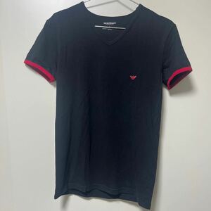 EMPORIO ARMANI UNDERWEAR Tシャツ 半袖 Vネック トップス　黒