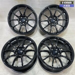 WRX S4 GRヤリス 等 美品 アドバンレーシング RZ-F2 9-18+45 5H114.3 18インチ ホイール 4本セット 002R