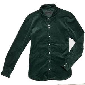 定価3万 AKM stretch corduroy snap shirts Lサイズ モスグリーン ストレッチコーデュロイスナップシャツ wjk ジュンハシモト