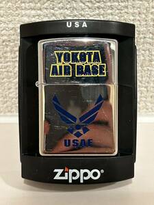 原1【1円スタート】ZIPPO YOKOTA AIR BASE USAF ジッポ オイルライター シルバーカラー 喫煙具 着火未確認