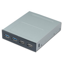 フロントベイ用パーツ Ainex 3.5インチベイ USB3.0 2.0フロントパネル USB3.0対応