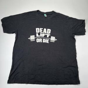 XXL ビッグサイズ spread shirt DEAD LIFT OR DIE Tシャツ ブラック リユース ultramto