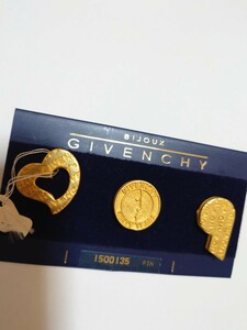 ジバンシー　GIVENCHY　ブローチ　３点　セット　良品　ゴールド色