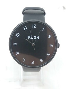 ◇ KLON×jam 動作未確認。クォーツ式 3針 アナログ 腕時計 ウォッチ ブラック レディース P