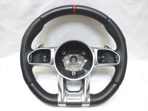 美品! G63 エディション1 AMG ベンツ 純正 革 ステアリング ハンドルA0050051399 W222 A45 C63 E63 W257 W213 W238管理番号（W-5880）