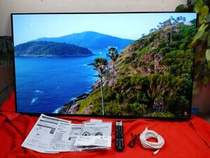 8025-01★直接引取限定★SHARP シャープ 55V型 有機ELテレビ AQUOS OLED 55V 4T-C55DS1 2022年製 通電確認済 スタンドセット★