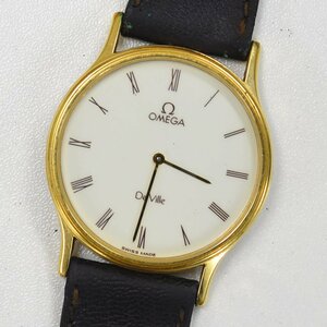 1円 可動品 腕時計 オメガ OMEGA デビル デヴィル クォーツ メンズ SS ホワイト系 同梱不可