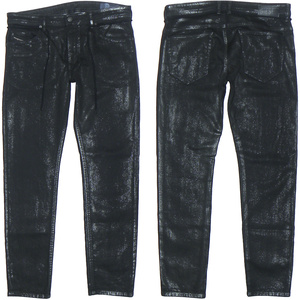 DIESEL THOMMER CB SP1-NE W36 ジョグジーンズ デニムスウェットパンツ シルバーラメコーティング 黒／ブラック 0098U STRETCH ディーゼル