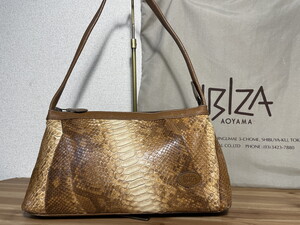 ●５０００円即決です●　　　IBIZA　イビサ　イビザ　パイソン　ワンショルダー　レザーバッグ