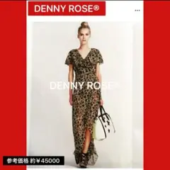 未使用級【DENNY ROSE】42 シフォン 迷彩風 星柄 ロングワンピース