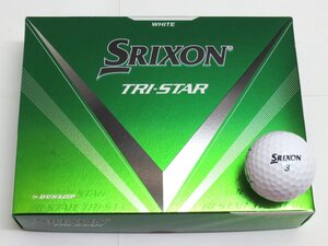 新品★ダンロップ★SRIXON TRI-STAR ボール★スリクソン トライスター★2024★アライメント★ホワイト★1箱★12球★1ダース