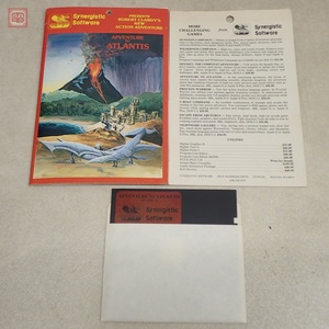 Apple II 5インチFD Apventure to Atlantis Synergistic Software 取説付【PP