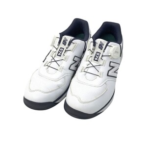 【1円】NEW BALANCE GOLF ニューバランス UGBS574G ゴルフシューズ スパイクレス ホワイト系 24.0 [240101327303]