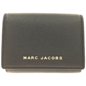 ▼▼ MARC JACOBS マークジェイコブス 三つ折り財布 コンパクトウォレット ブラック やや傷や汚れあり