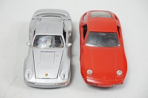 1/43 NZG ポルシェ 959 シルバー / ソリド ポルシェ 928 レッド 2点セット ※外箱欠品・車体のみ