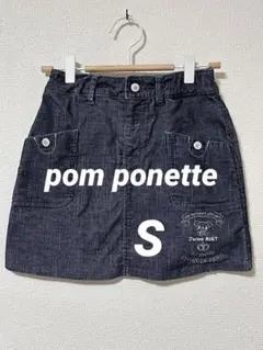 pom ponette ミニスカート　コーデュロイ　秋冬　S 140