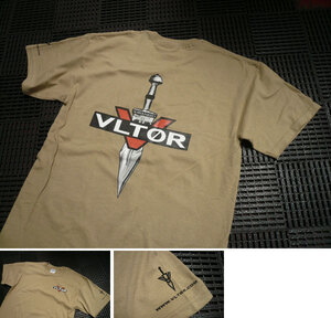  Vltor U.S.A. Apparel Tシャツ Lサイズ FDE デザートタン カラー 送料無料 VLTOR WEAPON SYSTEMS Knife Dagger Logo ロゴ