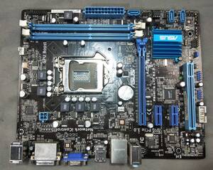 【中古パーツ】BIOS確認のみ、ASUS P8H61-M LX2 R2.0 マザーボード ＩＯパネル LGA1155 ■MB5147