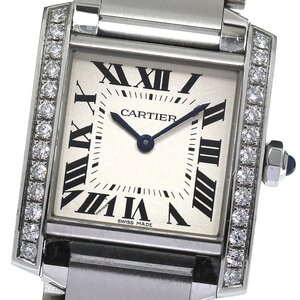 カルティエ CARTIER W4TA0009 タンクフランセーズMM サイドダイヤ クォーツ ボーイズ _792300