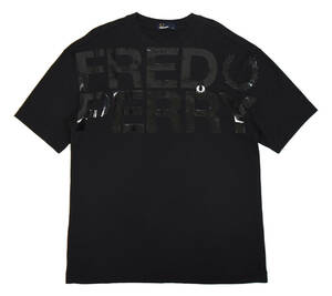 FREDO PERRY フレッドペリー ビッグプリントピッグシルエット半袖Tシャツ MISSIONGENERALSTORE ブラック 黒