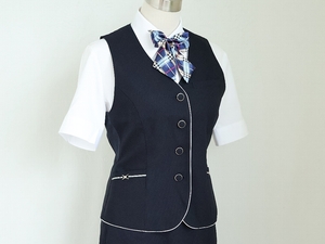 【送料無料 新品】残少 19号 SUNPEXIST 濃紺 事務 新品 ◆OL制服 / 事務服 ◆ ベストのみ