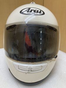 RE0235　アライヘルメット Astro e アストロ e ワインレッド 59-60cm フルフェイス Arai ジャンク品 0401