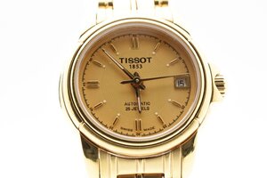 美品 稼働品 ティソ デイト ゴールド ラウンド 自動巻き メンズ 腕時計 TISSOT