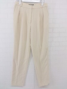 ◇ Demi-Luxe BEAMS デミルクス ビームス タック スラックス パンツ サイズ36 アイボリー系 レディース P