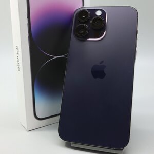 Apple iPhone14 Pro Max 128GB Deep Purple A2893 3L314J/A バッテリ100% ■SIMフリー★Joshin8552【1円開始・送料無料】