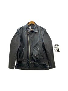 sacai◆22AW/Leather Bluson/ダブルライダースジャケット/4/牛革/BLK