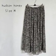 hudson honey ハドソンハニー ヒョウ柄 プリーツロングスカート M