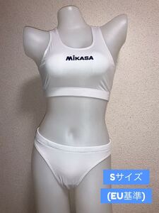 【最終1点】MIKASA ビーチバレー用ビキニ水着セット(白　Sサイズ)