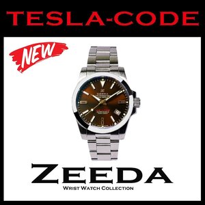 ZEEDA 腕時計 TESLA-CODE BRN CHOCOLATE BROWN　ブラウン【正規品】