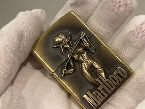 1円 ZIPPO ライター マルボロ Marlboroジッポ Zippoオイルライター真鍮製 中古品 喫煙グッズ ジッポー 火花確認済R658226