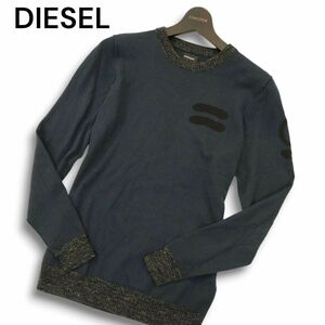 DIESEL ディーゼル 秋冬 ウール混★ ニット セーター Sz.S　メンズ ネイビー　A4T10795_A#K