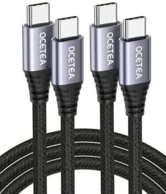 【1m/2本セット】Ocetea USB C ケーブル PD対応 60W