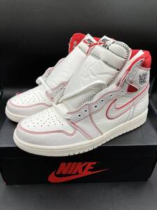 NIKE/ナイキ AIR JORDAN 1 RETRO HIGH OG/エアジョーダン1 セイル/ユニバーシティレッド 555088-160　27.5ｃｍ