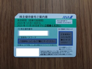 ANA 全日空 株主優待券 1枚 2025年11月30日 番号通知のみ その2