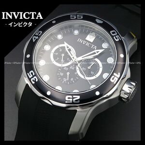 看板的シリーズ★黒銀カラー INVICTA Pro Diver 45721　インビクタ　プロダイバー